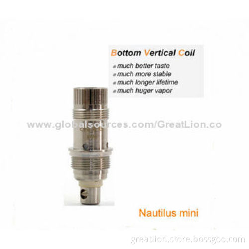 Stock-in Genuine Aspire Airflow Adjustable BVC Nautilus Mini Clearomizer, Made of Stainless Steel